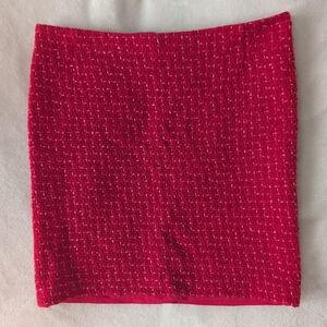 Red Tweed Mini Skirt - Classic Women's Skirt